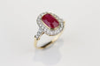 Ring 53 Marguerite Ring 2 Golds Ruby Diamonds 58 Facettes
