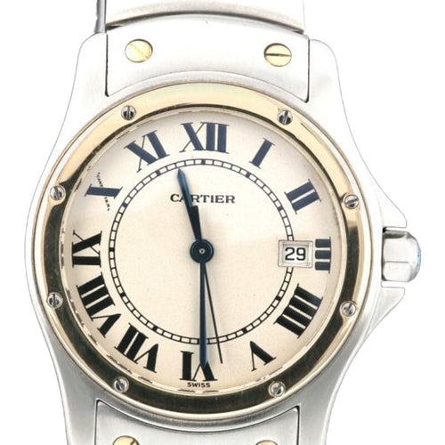 Montre Cartier Montre Santos Galbée Ronde 58 Facettes MT41466