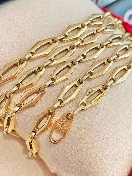 Collier CARTIER - Rare Sautoir Vintage « c De Cartier » Or Jaune 58 Facettes