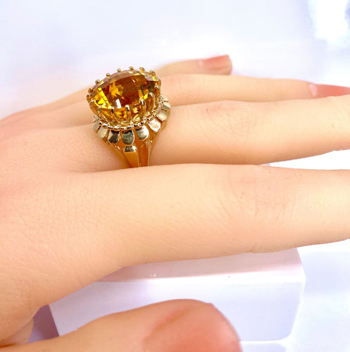 Bague 53 Bague en or jaune, topaze 58 Facettes AB595bis