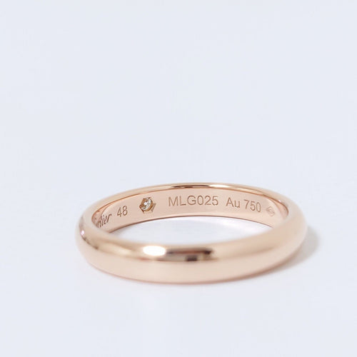 Bague 48 Cartier - Alliance C avec diamant en or rose 18k 58 Facettes 1