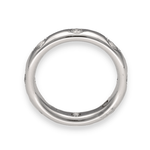 Bague 52 Alliance Mauboussin en or gris 18K massif - 0,50 ct de diamants G-VS - Taille 52 - Vers 1980 58 Facettes FB10411