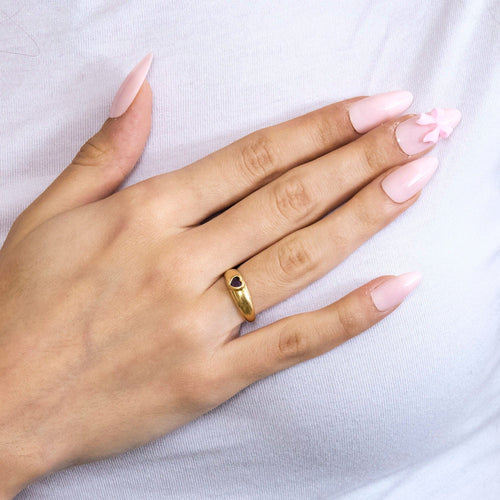 Bague 51 Bague or jaune améthyste 58 Facettes