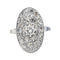 Bague Marquise Or blanc, Platine Diamant