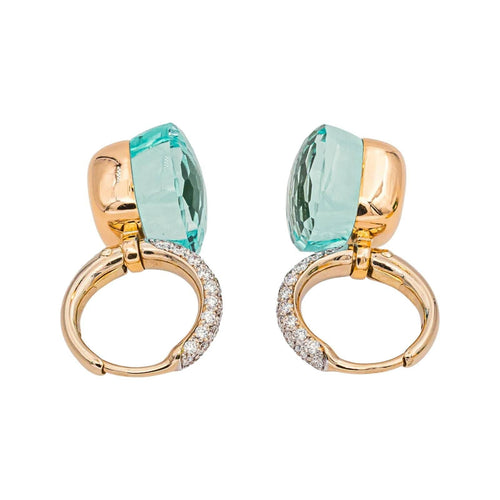 Boucles d'oreilles Pomellato Boucles d'oreilles Nudo Or rose, Or blanc Topaze, Diamant 58 Facettes 4909528CN