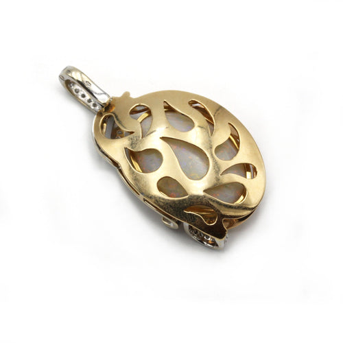 Pendentif Pendentif - Or jaune, diamants et Opale 58 Facettes 1128