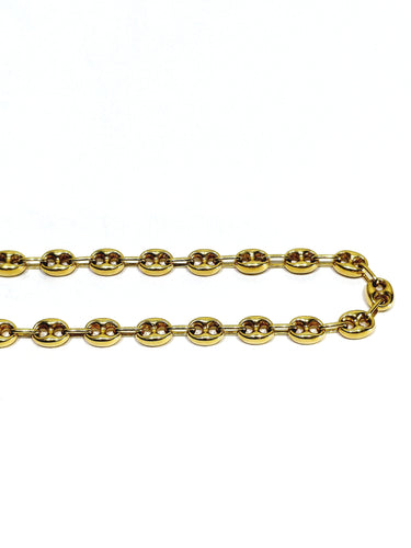 Collier Chaîne maille grain de café en or jaune 18 carats 58 Facettes
