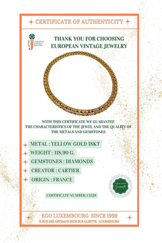 Collier Cartier Collier double cœur en or jaune 18 carats et diamants 58 Facettes
