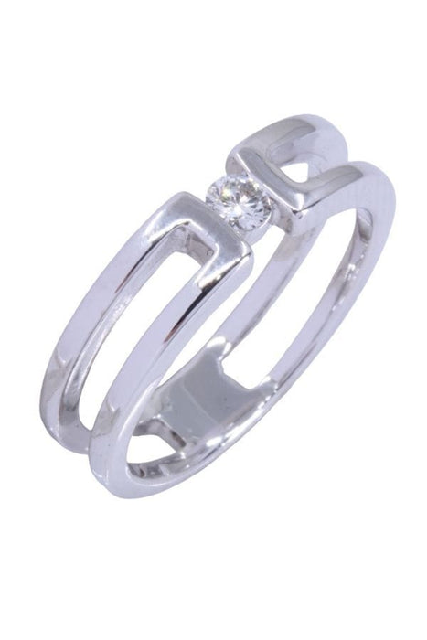 Bague 54 SOLITAIRE MODERNE DIAMANT 58 Facettes 089771