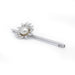 Broche Broche fleur or blanc, platine, perle et diamants 58 Facettes 200068R