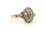 Bague 57 Bague Art Déco - Bague en or jaune et blanc 18k et diamants taille rose 58 Facettes B795