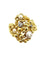 Bague 51 GILBERT ALBERT. Bague or jaune 18K, perles et diamants 58 Facettes