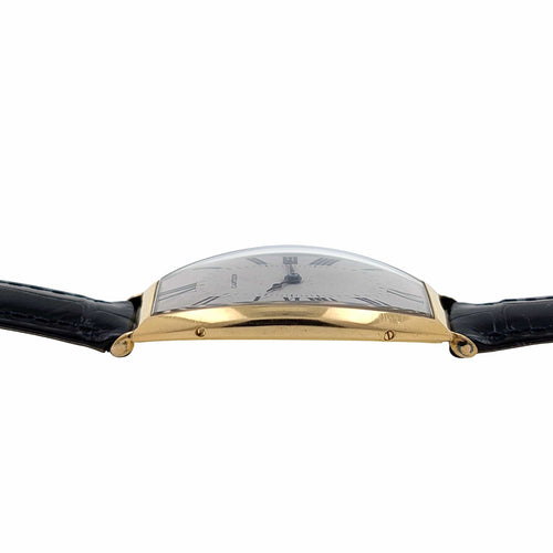 Montre Cartier Tonneau EXTREMELY RARE Cartier Tonneau Historic Piece Circa 1920 Cintree Curved 18k Gold with Gold Buckle + Box 58 Facettes