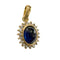 Pendentif PENDENTIF EN OR JAUNE 18 kt AVEC DIAMANTS ET SAPHIR 58 Facettes Q307B