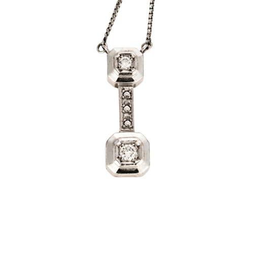 Pendentif Pendentif diamants or jaune or blanc 58 Facettes