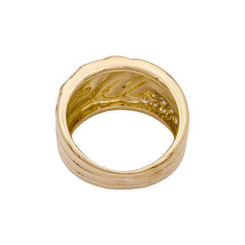 47 Bague godrons en or jaune et diamants. 58 Facettes 34440