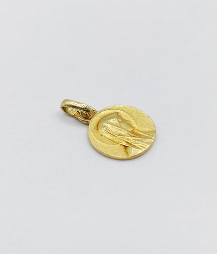 Pendentif Petite Médaille religieuse vintage or jaune 58 Facettes A05625