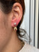 Boucles d'oreilles Paire de boucle d'oreilles or, rubis, diamants 58 Facettes