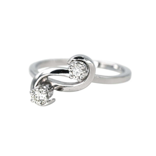 Bague 52 Bague  Toi et moi  Or blanc Diamant 58 Facettes 4387212CN