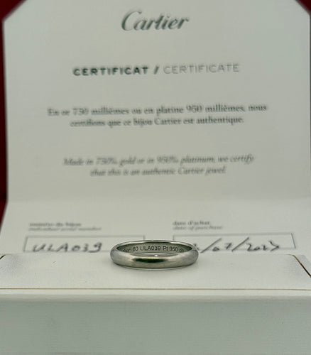 Bague 60 Alliance Cartier en platine 950/1000 Taille 60 58 Facettes