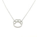 Collier Collier patte or blanc serti de diamants 58 Facettes