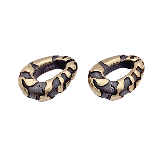 Boucles d'oreilles Boucles d'oreilles, bronze et or jaune. 58 Facettes 34625