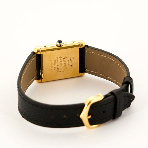 Montre CARTIER - Montre Modèle Tank Must en argent plaqué or 58 Facettes