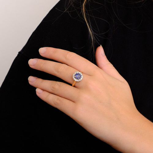 Bague 60 Bague Ancienne Saphir Diamants 58 Facettes