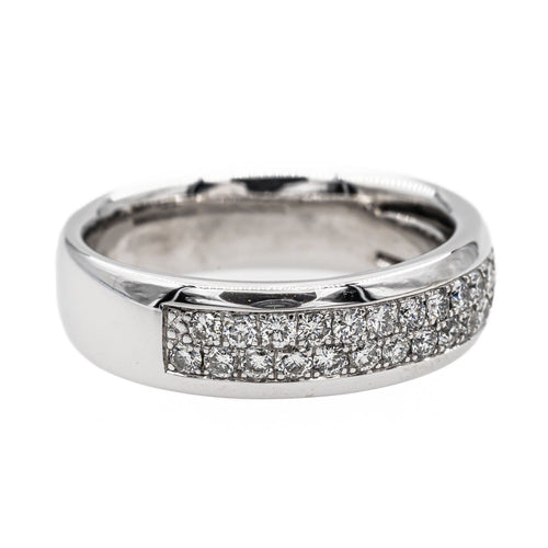 Bague 53 Bague Alliance  Or blanc Diamant 58 Facettes 3054196CN