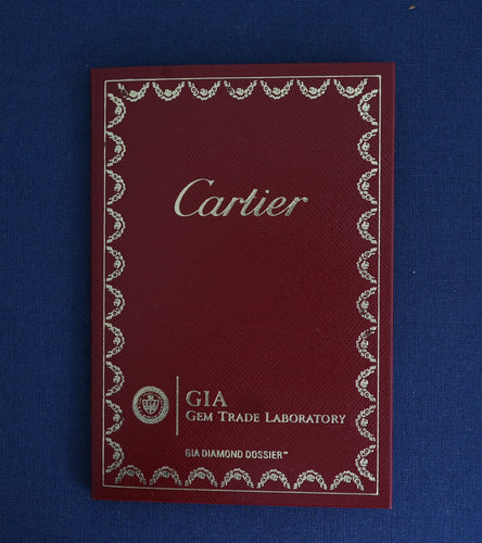 Bague 50 Bague Cartier Solitaire 1895, diamant rond de 0,35 carat, certifié GIA, couleur E/VVS2 58 Facettes