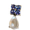 Boucles d'oreilles Boucles d'oreilles en or blanc, tanzanite et pierre de lune 58 Facettes