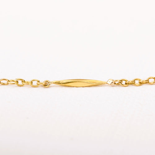 Collier Chaîne vintage mailles alternées 46 cm or jaune 58 Facettes