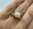 Bague 54 Bague or jaune perle 58 Facettes