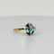 Ring Yellow Gold with Oval Facetted Aquamarine of ca 1.20 carat 58 Facettes 2501003