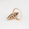 Bague 56 Bague Navette en or jaune et diamants, style victorien antique 58 Facettes G14038
