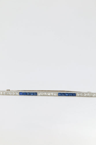 Broche Broche barrette saphirs & diamants 58 Facettes 721