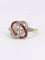 Bague 54 Bague Belle Epoque or jaune diamants rubis calibres 58 Facettes 1128.7