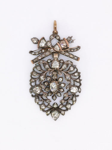 Pendentif Pendentif ancien cœur flamand diamants taille rose 58 Facettes 1113.6