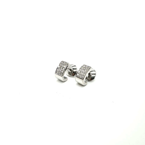 Boucles d'oreilles Boucles d'oreilles or blanc et pavage diamants 58 Facettes Z15B51745