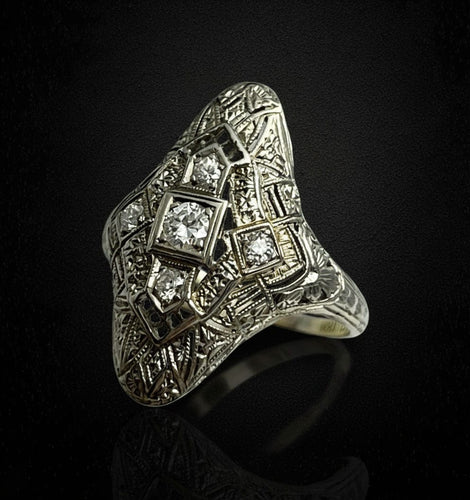 Bague Bague rare Art Nouveau française 58 Facettes