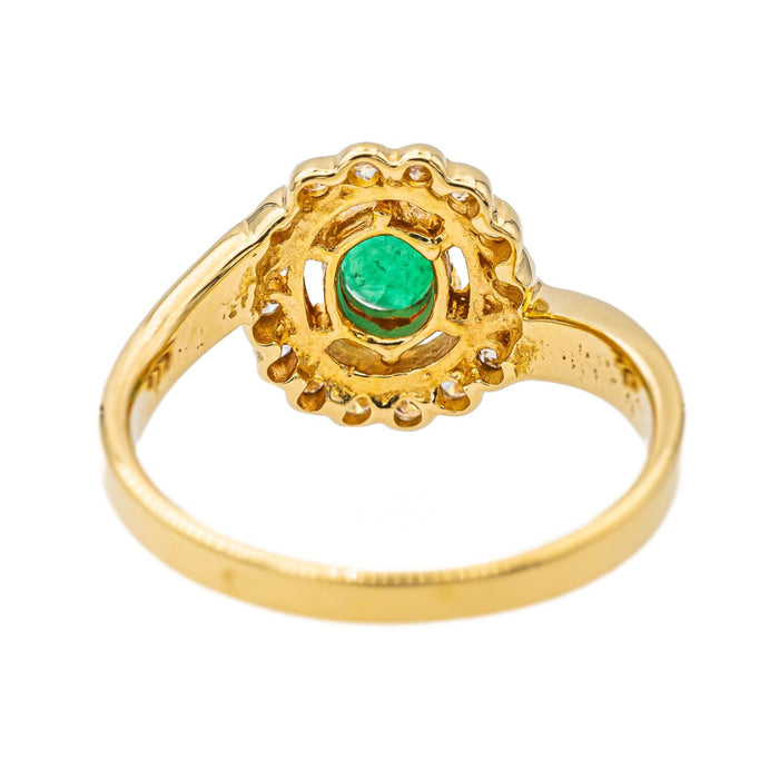 Bague Pompadour Or jaune Emeraude