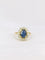 Bague Bague marguerite vintage or diamants saphir ovale 58 Facettes J164