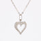 Collier Pendentif coeur diamants et sa chaine or blanc 58 Facettes 25-048