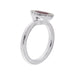 Bague 54 Bague en or blanc avec tourmaline et contour diamant 58 Facettes G3608