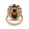 Bague 59 Bague marquise en or rose, grenats 58 Facettes 281