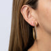 Boucles d'oreilles David Yurman - Boucles d'oreilles créoles croisées or jaune et diamants 58 Facettes G13717