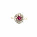 Bague 54 Bague Pompadour Platine Or Blanc 18k Rubis & Diamants 58 Facettes 30-GS32675