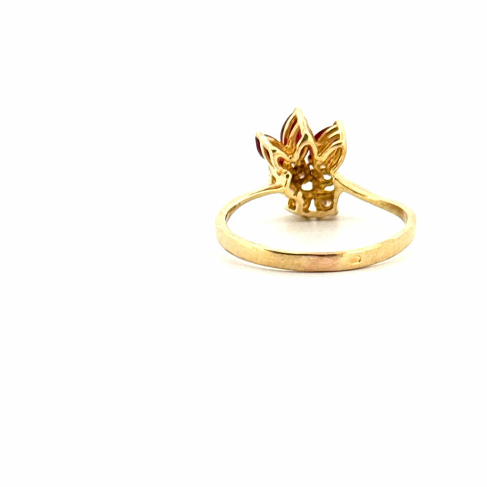 Bague 58 Bague Or jaune rubis et diamants 58 Facettes 67-GS38371-12