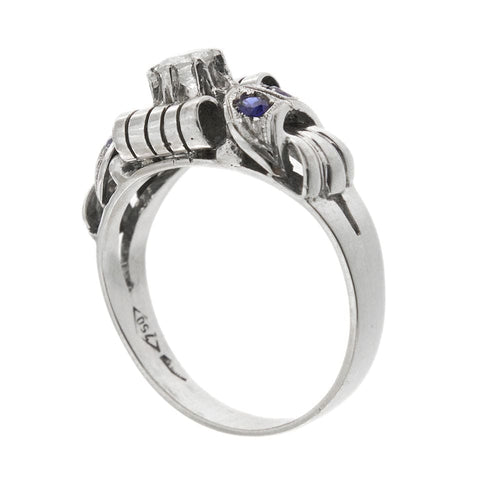 Bague Bague avec saphirs et diamants 58 Facettes 30533