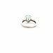 Bague 48 Solitaire or blanc topaze diamants 58 Facettes 86-GS30171